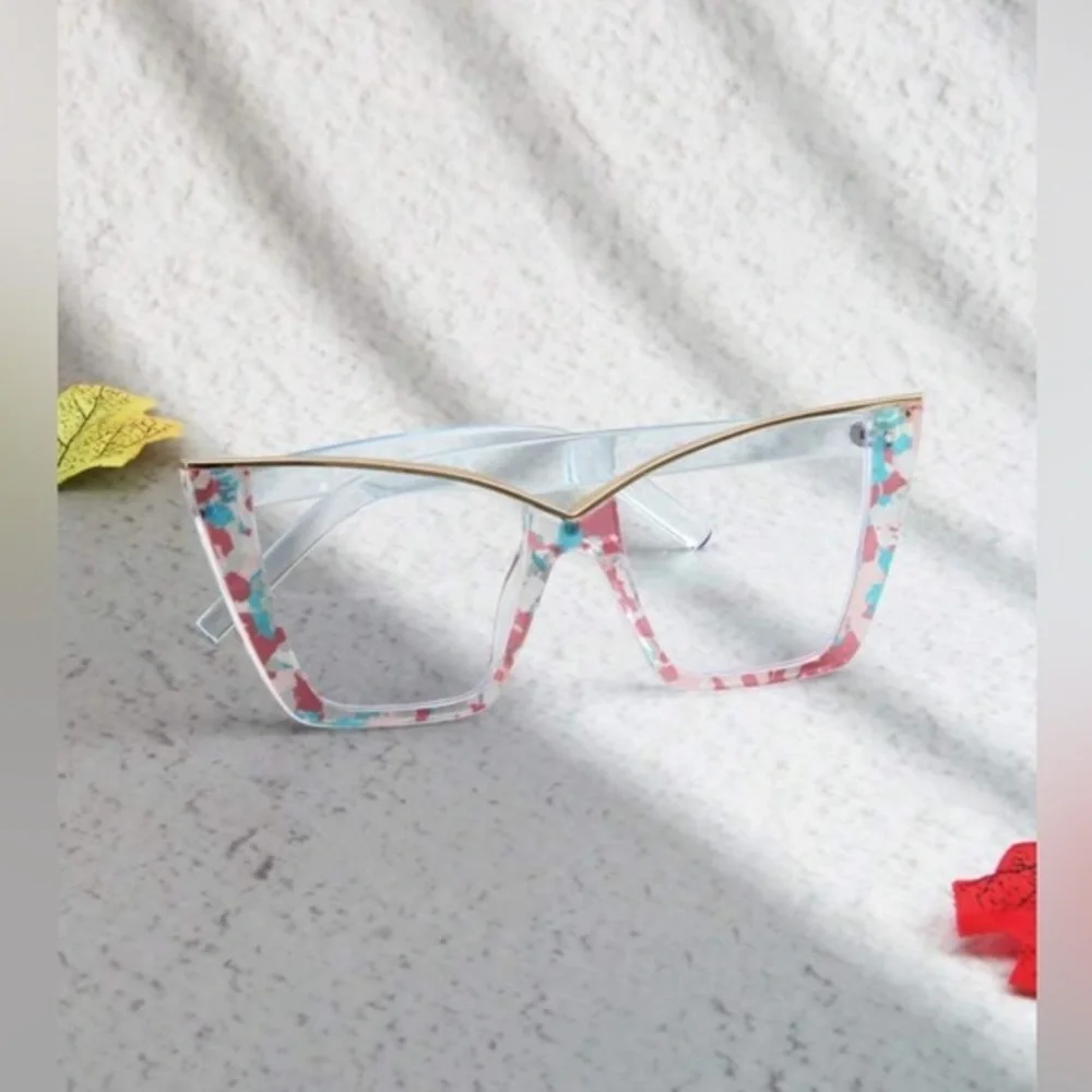 ✨NEW✨ Floral Blue and Pink Women's Fashion Glasses